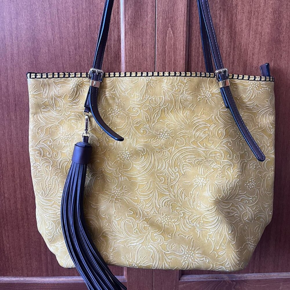 Yellow and Brown Tassel Tote Bag‎ 🌻